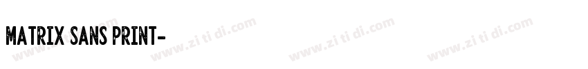 Matrix Sans Print字体转换 Matrix Sans Print字体转换